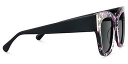 Minfia Black Pink Square Sunglasses4