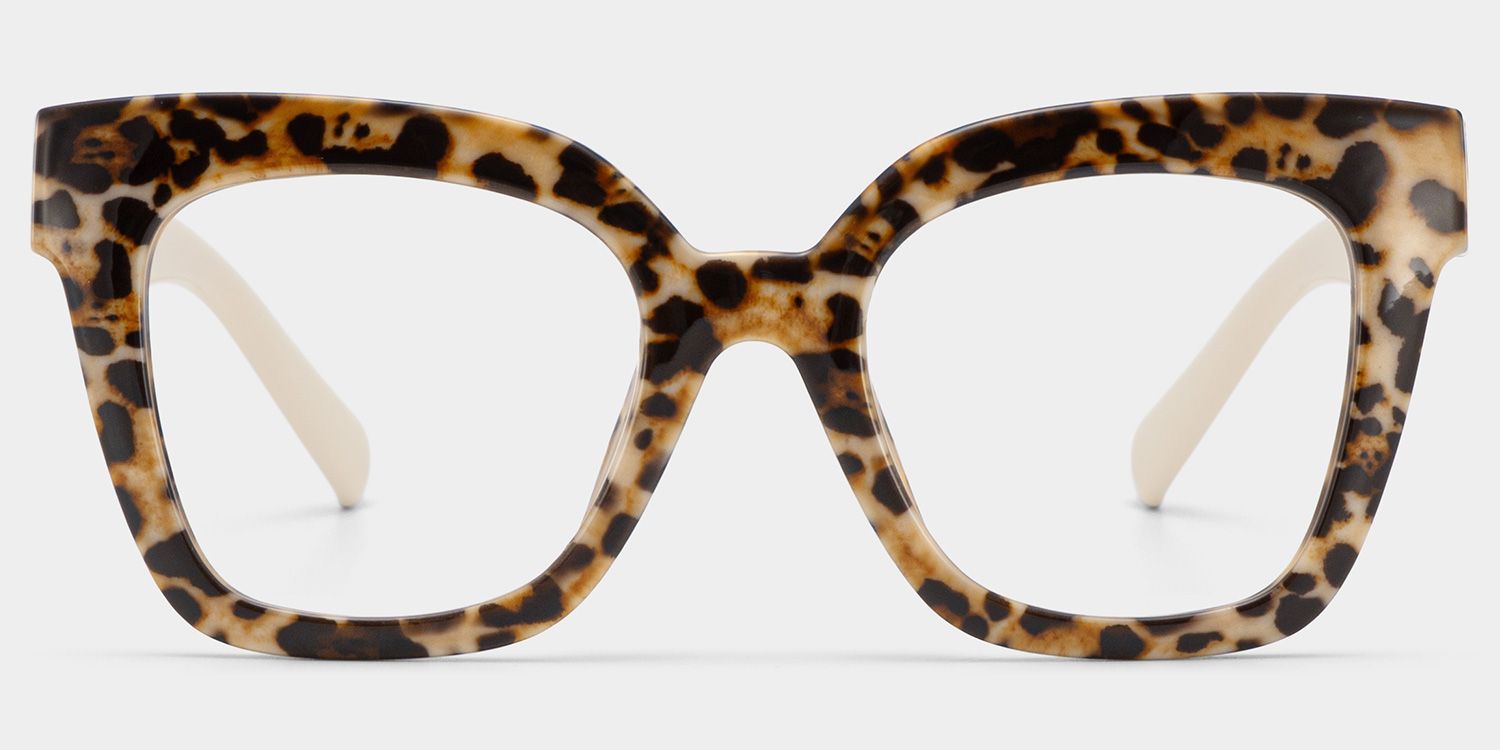 Malcolm Large Havana Glasses Frames With White Arms | Zeelool0