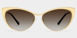 Ellen Gold Cat eye Sunglasses0