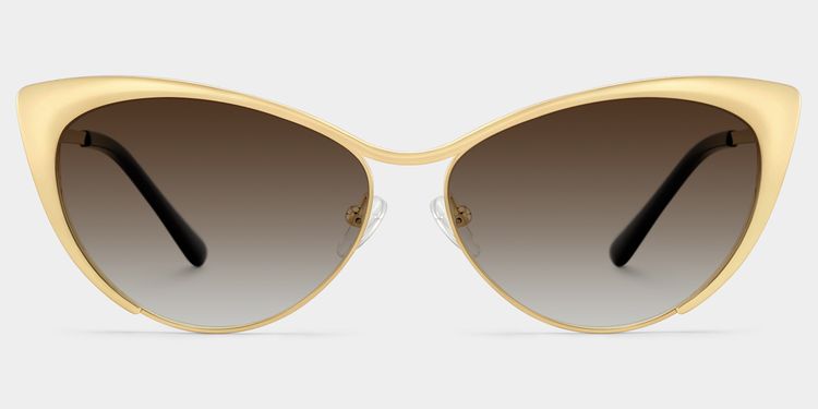 Ellen Gold Cat eye Sunglasses