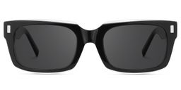 Fayssel Black Rectangle Sunglasses0