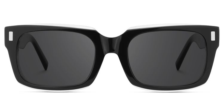 Fayssel Black Rectangle Sunglasses