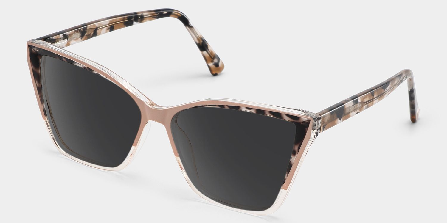 Adalis Tr90 Beige Cat Eye Frame Sunglasses | ZEELOOL2
