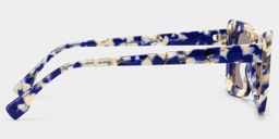 Newell Blue-Floral Rectangle Sunglasses3