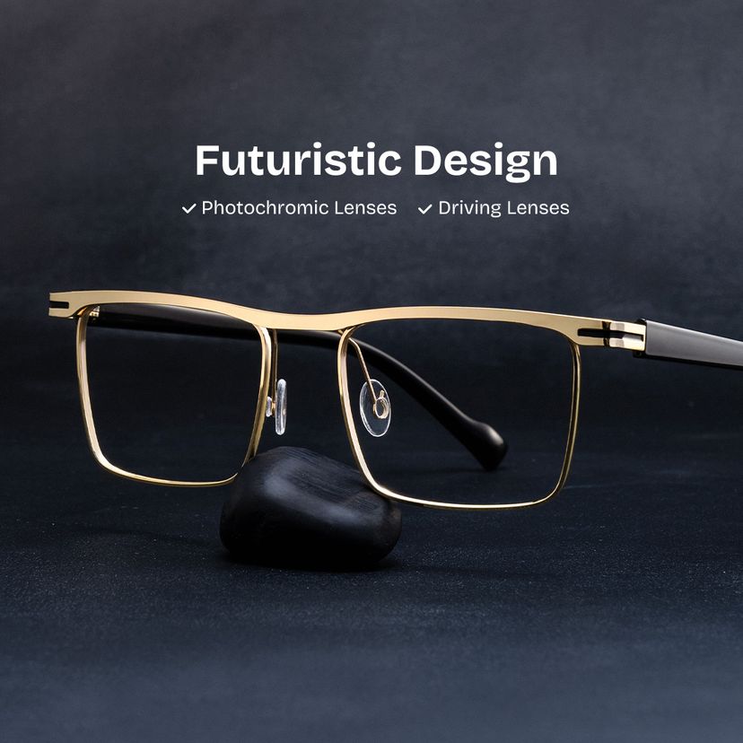 Violet Gold Browline Glasses