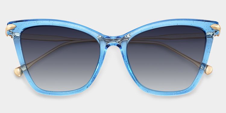 Hilary Blue Butterfly Sunglasses