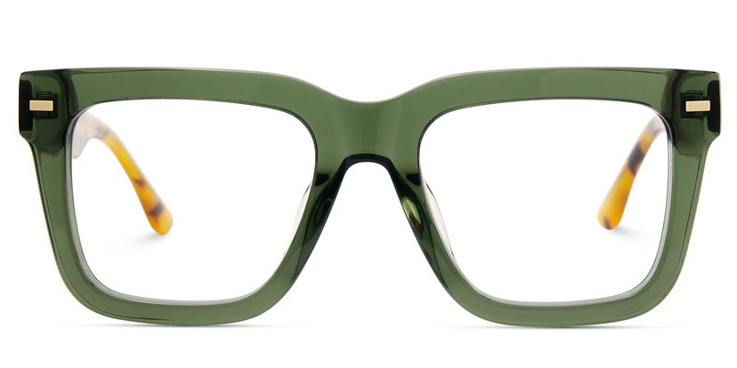 Redina Green Square Glasses