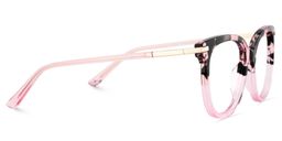 Mailyn Pink Tortoise Round Glasses4