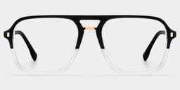 Kilworth Black-Clear Aviator Glasses0