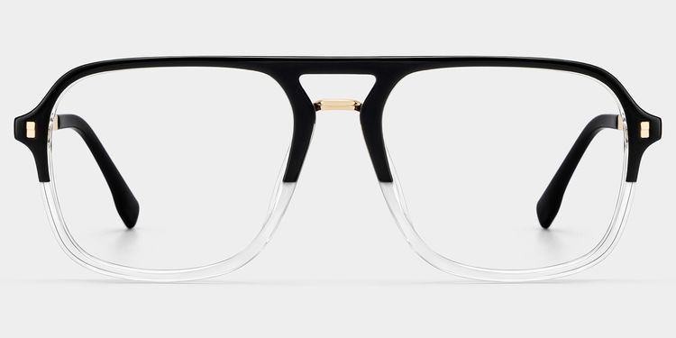 Kilworth Black-Clear Aviator Glasses