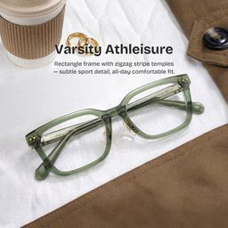 Remy Green Rectangle Glasses0