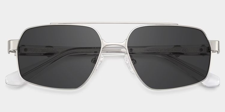 Sterling Silver Aviator Sunglasses