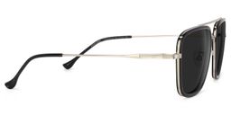 Nayeli Black-Silver Aviator Sunglasses3
