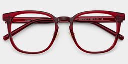 Hailey Red Square Glasses2