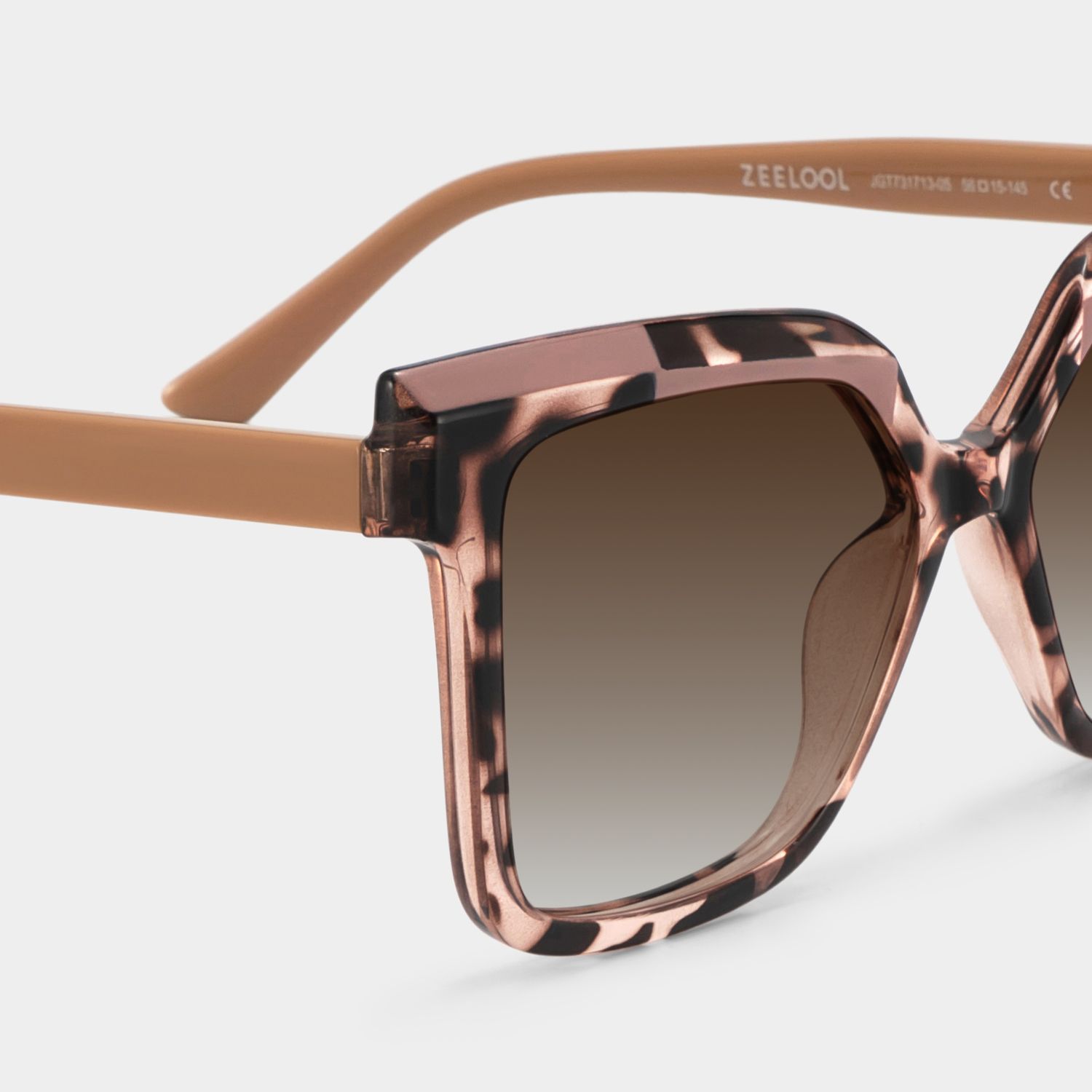 Eboney Square Tortoise Frame Sunglasses Online Sale | ZEELOOL4