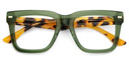 Redina Green Square Glasses2