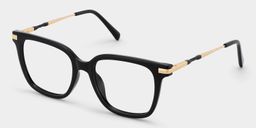 Jacqui Black Rectangle Glasses2