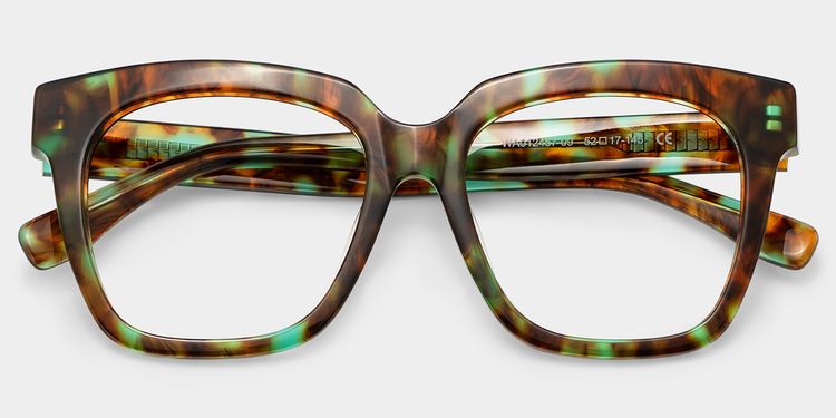 Xion Green-Tortoise Square Glasses