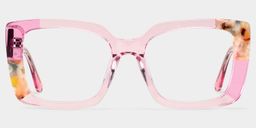 Flair Pink Square Glasses2