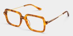 Beatrice Yellow Rectangle Glasses5