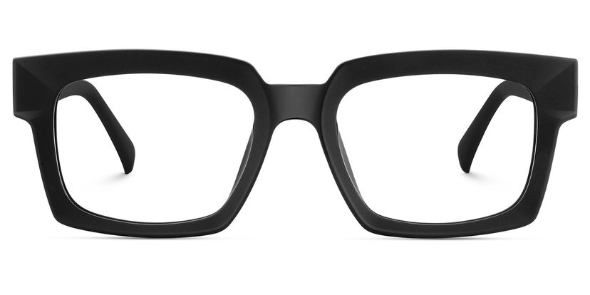 Amadeo Black Rectangle Glasses