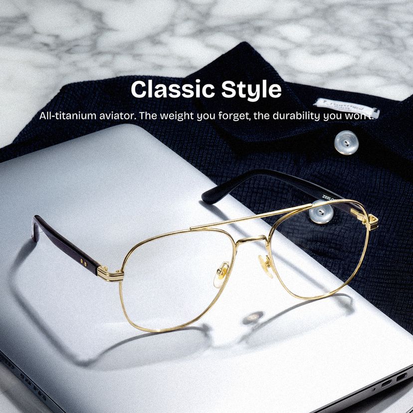 Anderson Gold Aviator Glasses