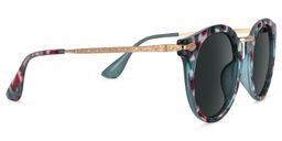 Quentina Blue Round Sunglasses2