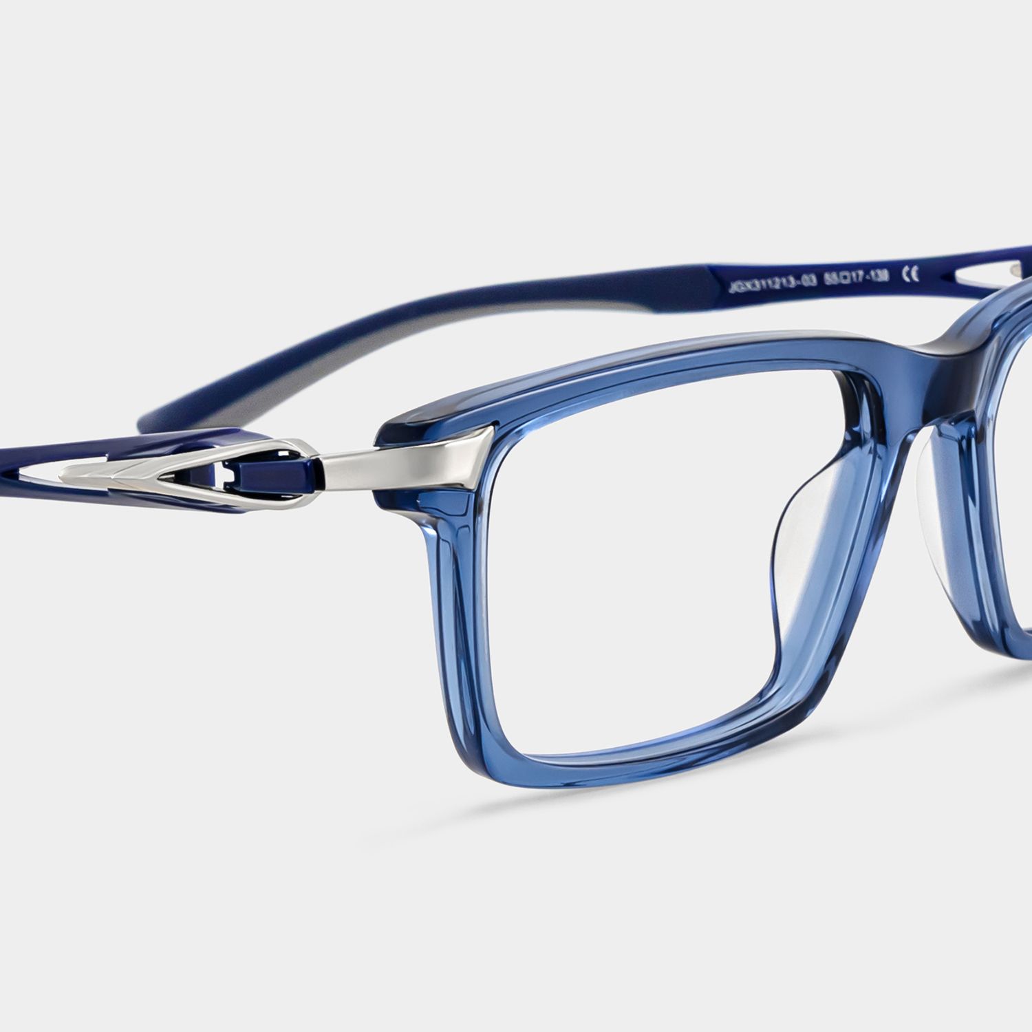 Orion Blue Rectangle Eyeglasses for Men | ZEELOOL5