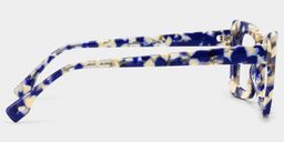 Newell Blue-Floral Rectangle Glasses3