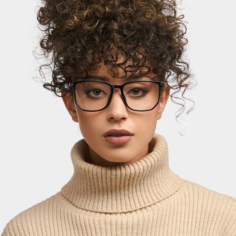 Fezell Black Square Glasses