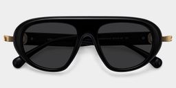 Aveline Black Aviator Sunglasses1