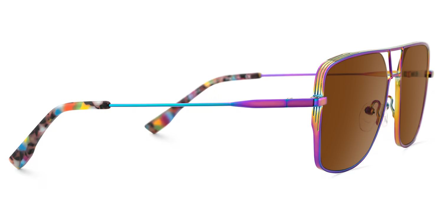 Bowdry Aviator Iridescent Sunglasses for Women & Men | ZEELOOL3