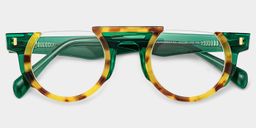 Mastin Tortoise Round Glasses2