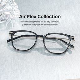 Florence Black Rectangle Glasses0