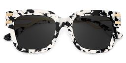 Lidia Cow Print Square Sunglasses1