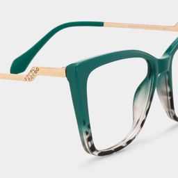 Awilda Green Rectangle Glasses4