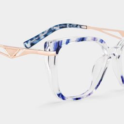 Margret Blue Cat eye Glasses5