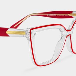 Mirta Red Square Glasses4