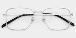 Leah Silver Rectangle Glasses2