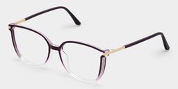 Rodz Purple Clear Square Glasses2