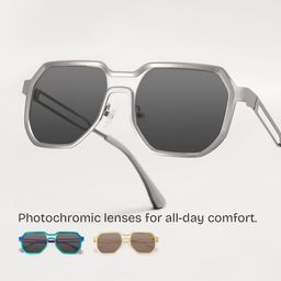 Hype Silver Geometric Glasses1