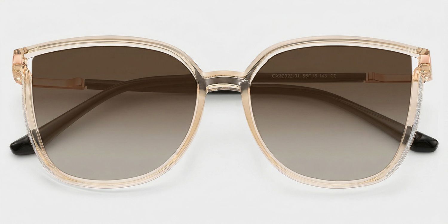 Annalisa Square Style Beige Frame Sunglasses | ZEELOOL1
