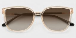 Annalisa Beige Square Sunglasses1