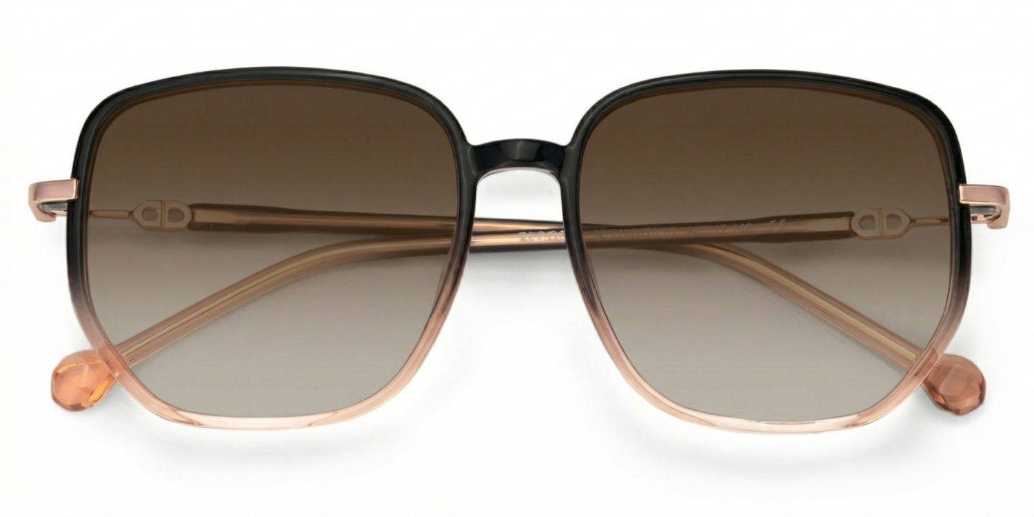 Joana Geometric Black Beige Frame Sunglasses Online Sale | ZEELOOL1