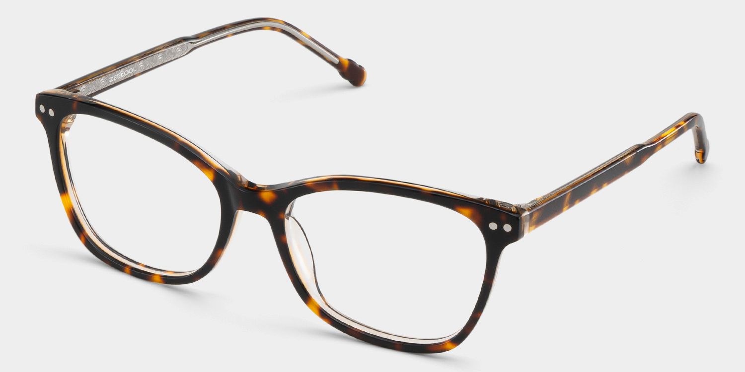 Marigold tortoise rectangle eyeglasses Online | ZEELOOL3