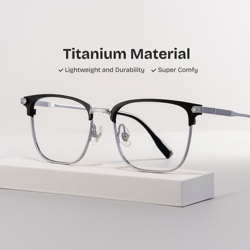 Barrett Silver Browline Glasses