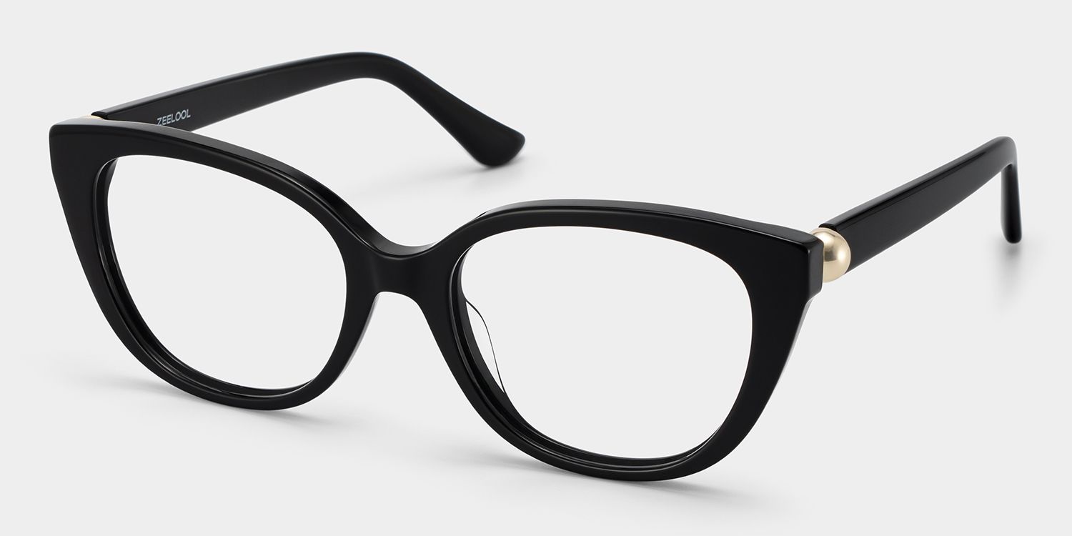 Buy Charlotte Black Cat Eye Frames Glasses Online | ZEELOOL3