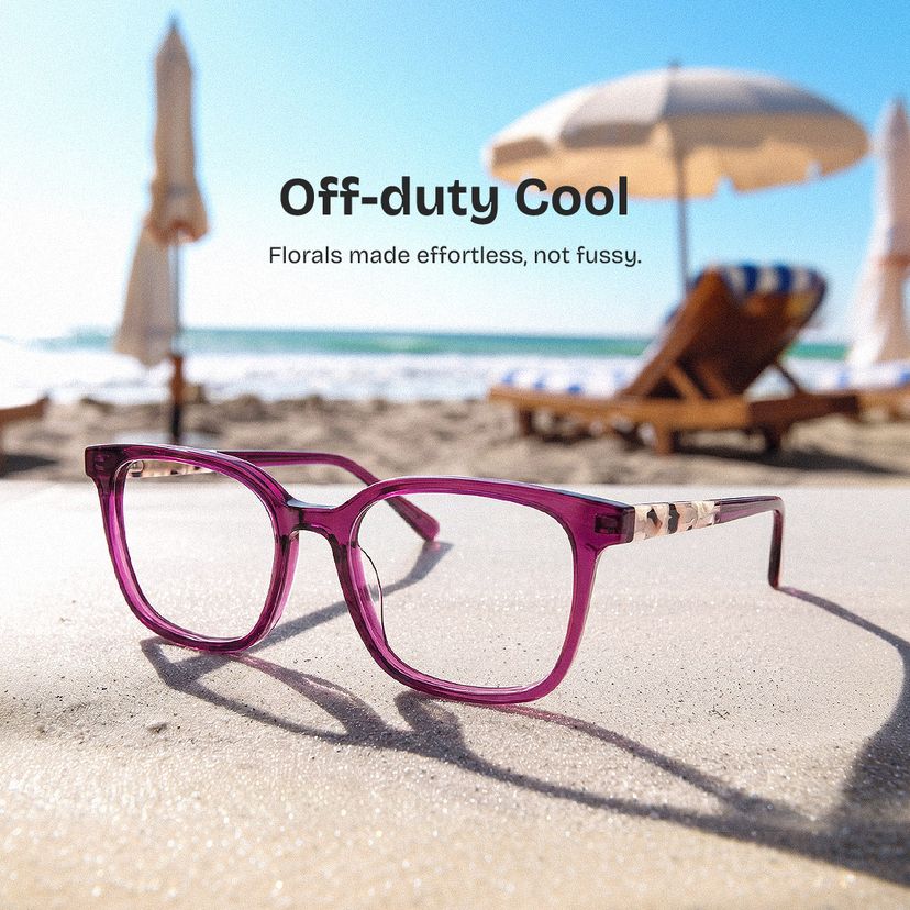 Freya Red Square Glasses
