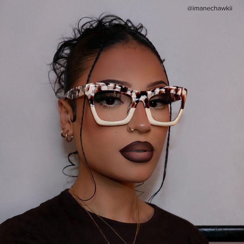 Benitez Square Two-Tone Frame and Prescription Glasses | ZEELOOL6
