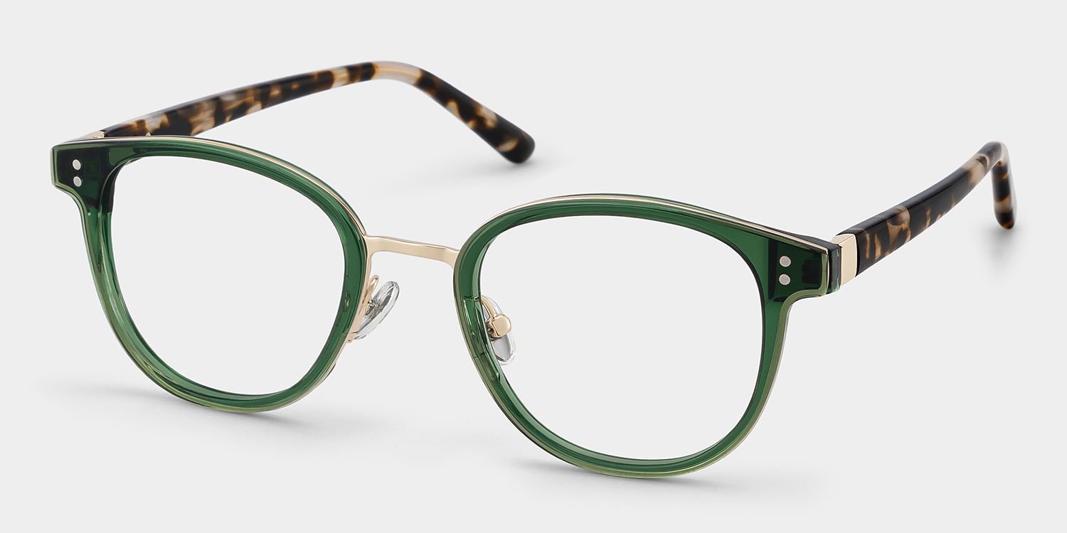 Matthew Round Green Glasses | Zeelool Glasses2
